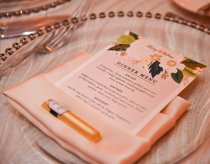 Wedding place setting